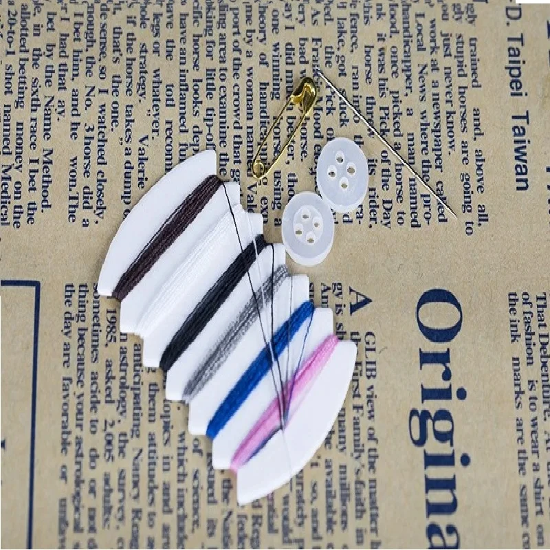 Hot 10set Mini Portable Sewing Kit Needle Thread Button Pin Travel Household Tools Hand Sewing Bag for Travel Hotel Supplies