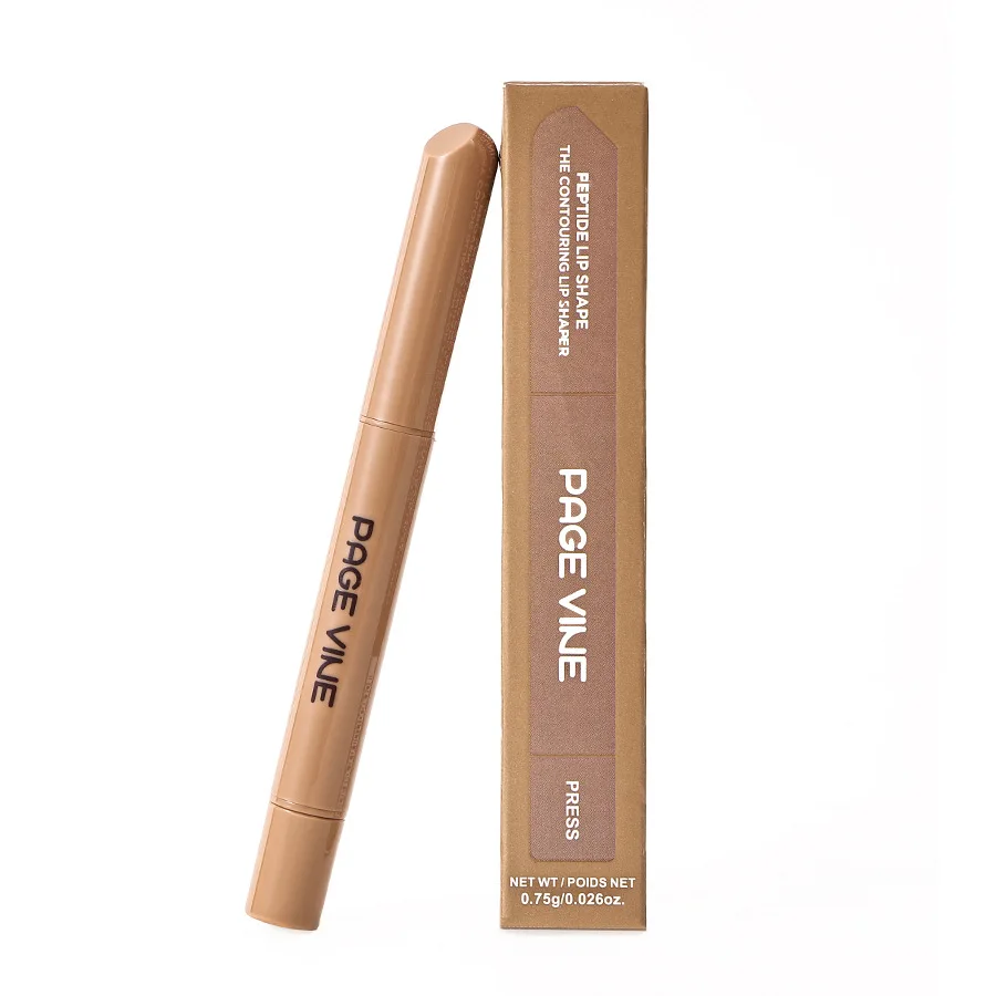 Rossetto nudo opaco con peptidi setosi a doppia testa, sicuro per tutti i tipi di pelle, uso unisex opaco duraturo