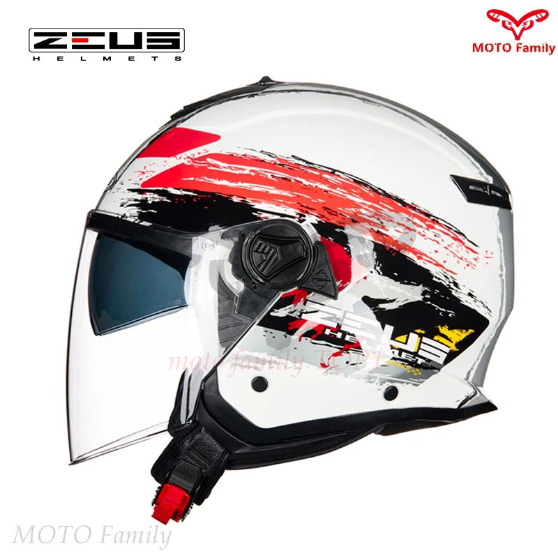 ZEUS 221M motorcycle helmet men women electric motorcycle half helmet half-covered double mirror four-season 3/4 helmet