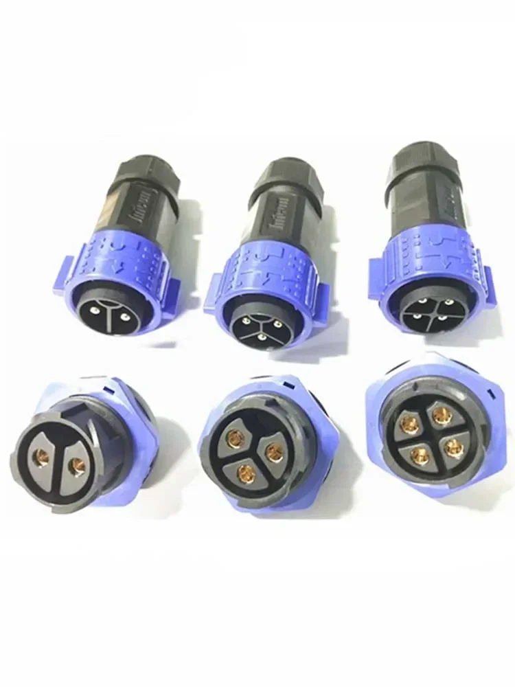 Outdoor M25 50A Wasserdichter Selbstverriegelnder Kabelstecker IP67 500V 2 3 4 Pin E-Bike Lade- und Stromversorgungsstecker Luftfahrtstecker Panelbuchse