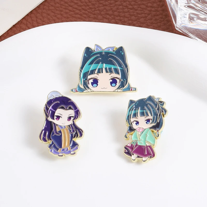 Maomao Light Novel Brosche Emaille-Pins – Süße japanische Anime-Cartoon-Charakter-Broschen, Anstecknadeln, Schmuckgeschenk für Fans und Freunde – Detail 14