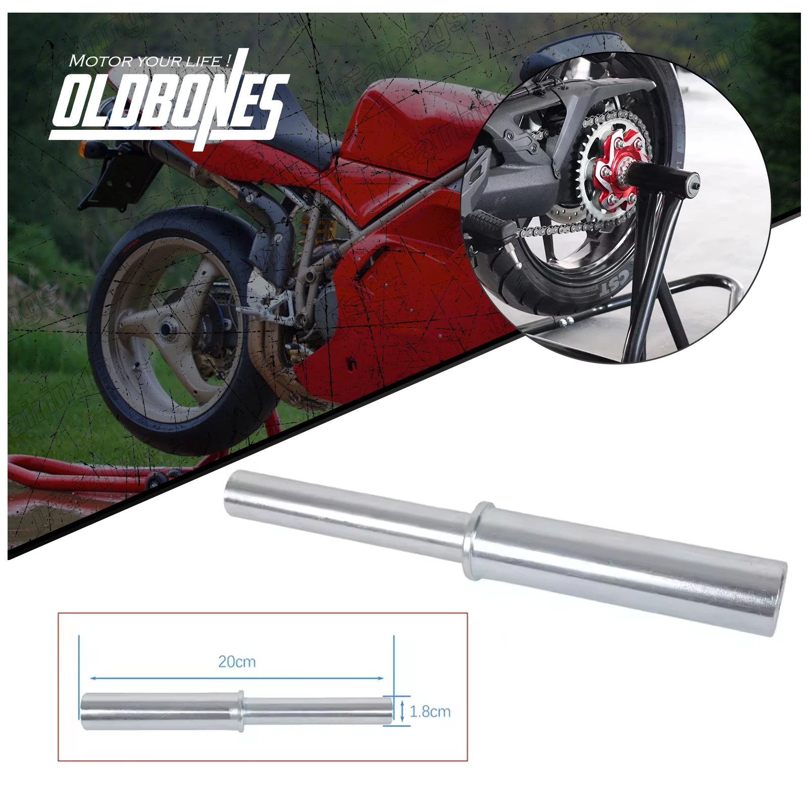 18MM Motorcycle Universal Racing Stand Pin Paddock Stand Pin Single arm Stand Lift frame iron rod For HONDA CB1000R