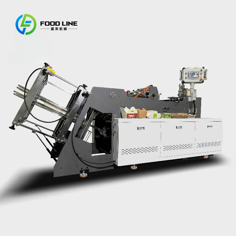 Customized Automatic Duplex Take Away Food Box Making Machine Cardboard Paper Lunch Box Forming Machine Disposable Plates