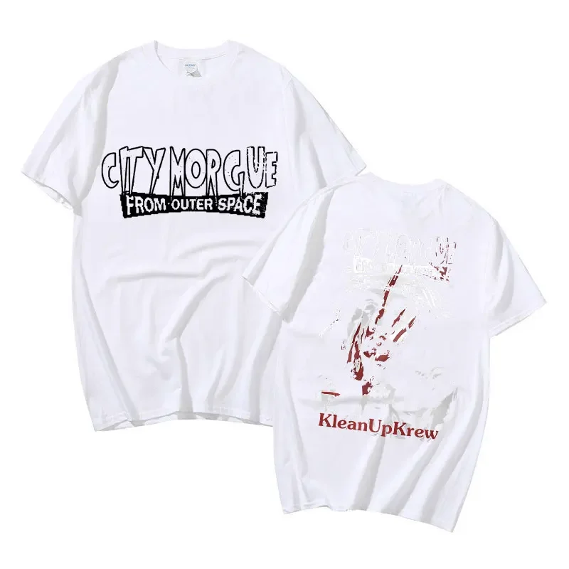 Limited Rapper City Morgue Printed T-shirt Men's Tops Men Women Hip Hop Sweat Tees Zillakami Sosmula Tshirt Male Fashion T Shirt