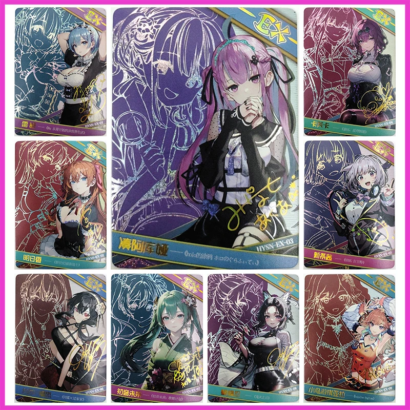 

Anime Goddess Story Rare EX Refraction Foil Rem Asuka Langley Soryu Minato Aqua Toys for boys Collectible Cards Birthday Present