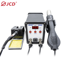 JCD 8908 Soldering Station 2 IN 1 Welding Repair Machine 220V Soldering Iron with Hot Air Gun SMD BGA Rework LCD Digital Station