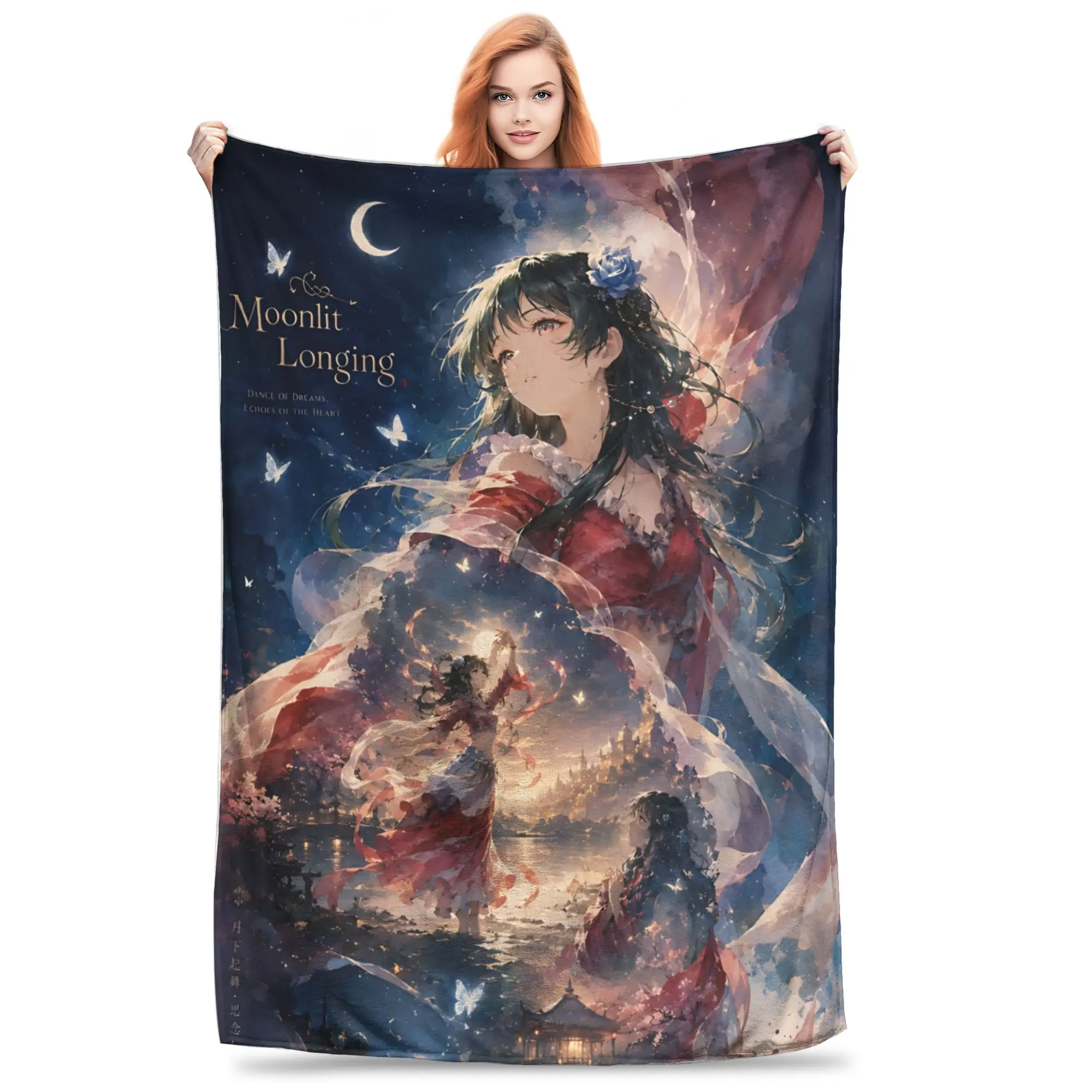 1PC home Cutecore The Apothecary MAOMAO  Blanket Super Cosy Plush Home Living Room Sofa halloween