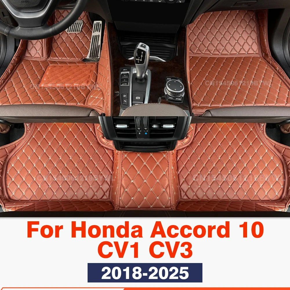 

Для Honda Accord 10 CV1 CV3 гибридный/негибридный 2018-2022 автомобильный напольный коврик на заказ автомобильный ковер аксессуары для интерьера защитные