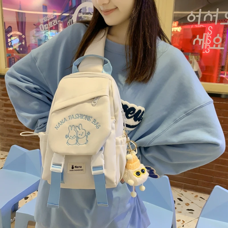 cute-sporty-women's-crossbody-bag-casual-style-zipper-pocket-multi-functional-fashionable-oxford-cloth-material-shoulder-bag