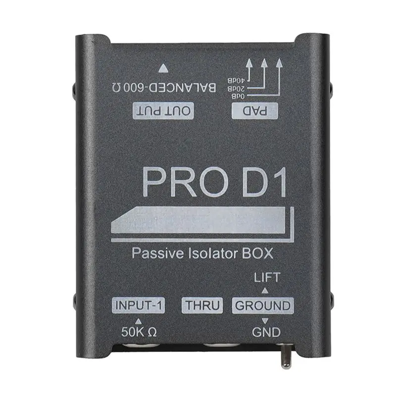 XLR Audio Isolator Mixer Microphone Common Ground Filter Bass Guitar DI Box Instrument Sensor