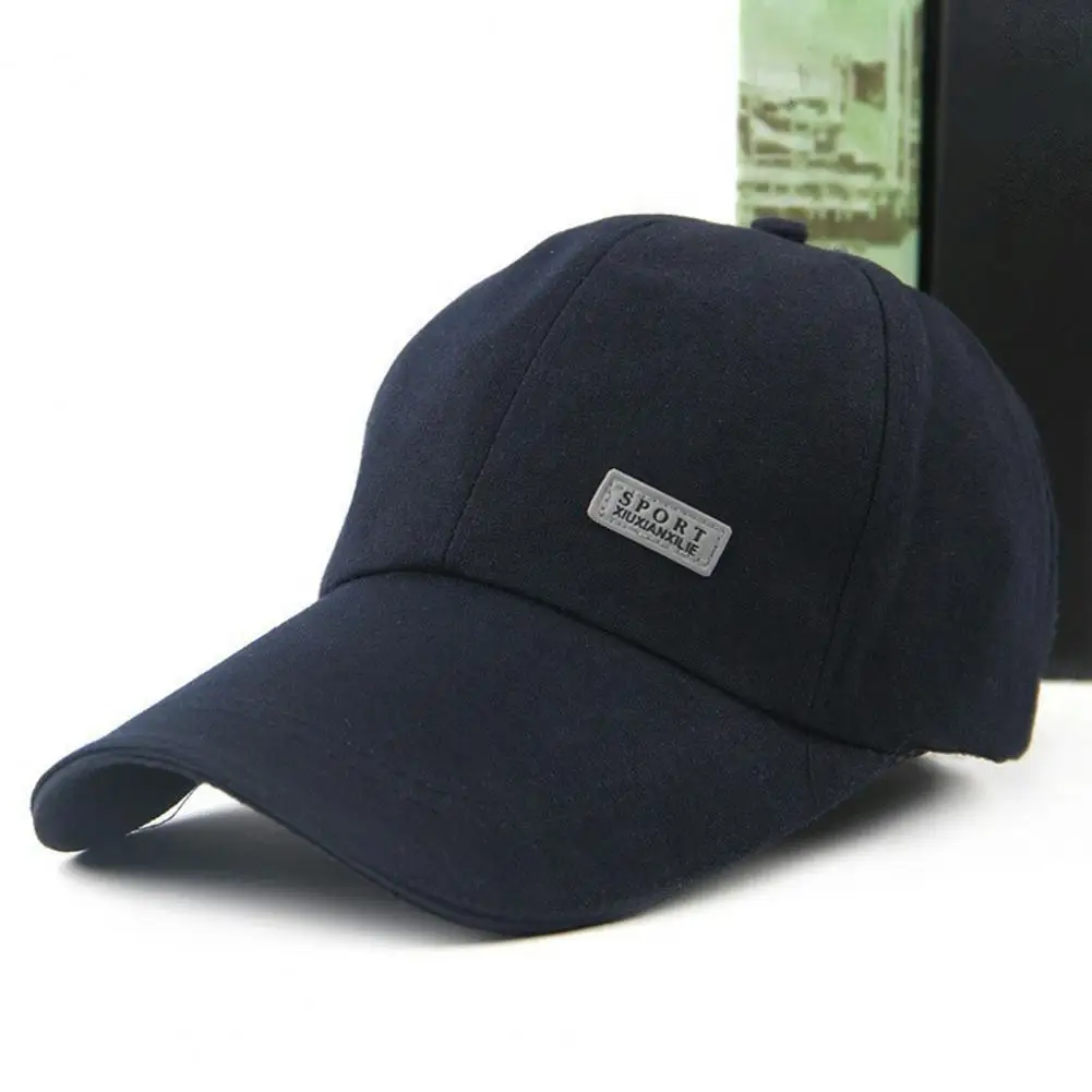 Fashion Letter Logo Baseball Cap Solid Color Sunscreen Visor Hat Washed Dad Hats Simple Vintage Hip Hop Sun Hats For Women Men