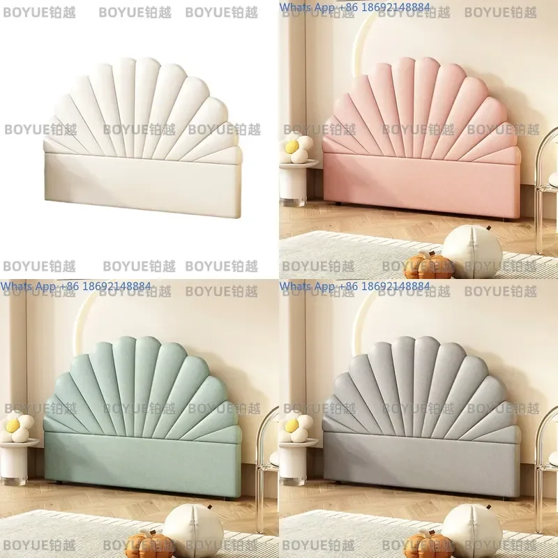 Cream Style Petal Headboard Cushion Simple Modern Floor Princess Single Headboard Ultra-thin