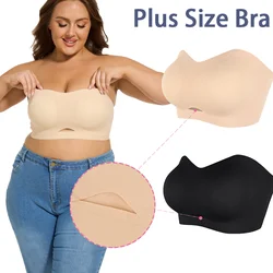 Push Up Bra for Woman Sexy Plus Size Bras Soft Breathable Wire Free Underwear Anti-slip Seam-free Removable Strap&Cup Lingerie