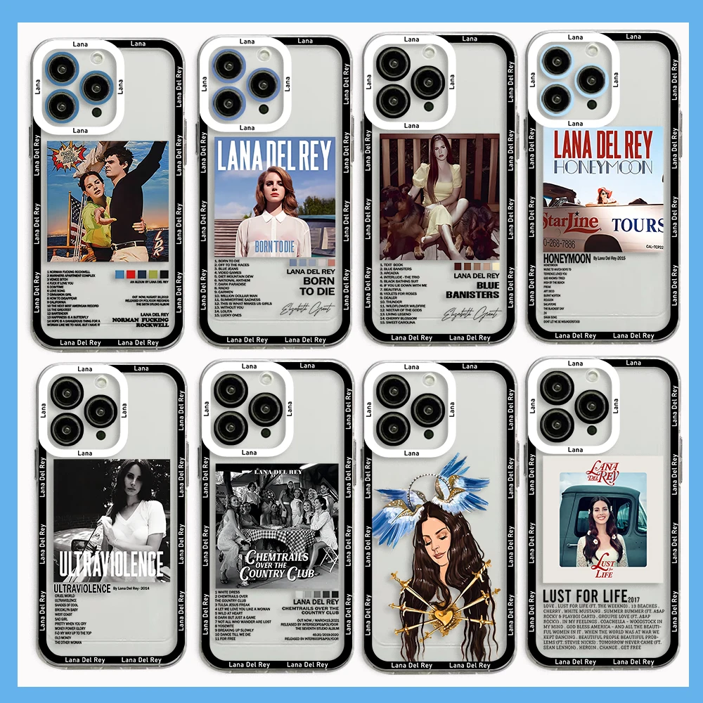 Lana Del Rey  Phone Case For Xiaomi Redmi Note 13 12 12C 11 10 10C 13C 10s 9 9s 9A 9T 9C 8 7 Pro Max 4G 5G Transparent Cover