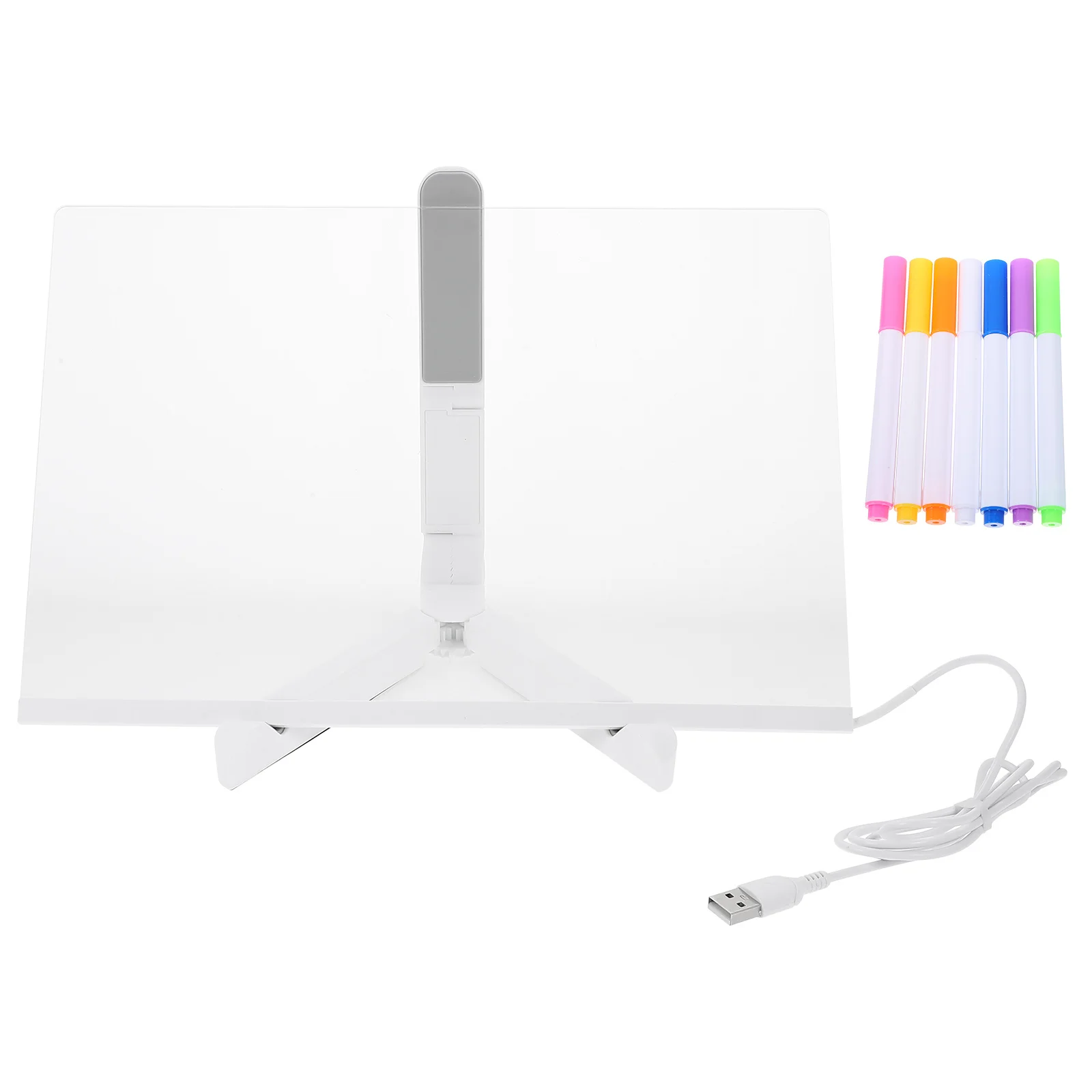 1 مجموعة Usb مضيئة الاكريليك لوح كتابة واضح رسالة المجلس لمكتب المنزل سطح المكتب مذكرة الطلاب متعددة الوظائف قابل للمسح Pp #6