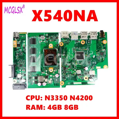 Asus E403NA E403N E403 노트북 마더보드(N3450 N4200 CPU 2GB/4GB-RAM 32GB/64GB/128GB-SSD)용 E403NA 노트북 메인보드 18 X540NA 노트북 메인 보드 Asus X540 X540N X540NA R540N D540NA X540MA 노트북 마더 보드 N3350 N4200 CPU 4GB 8GB-RAM