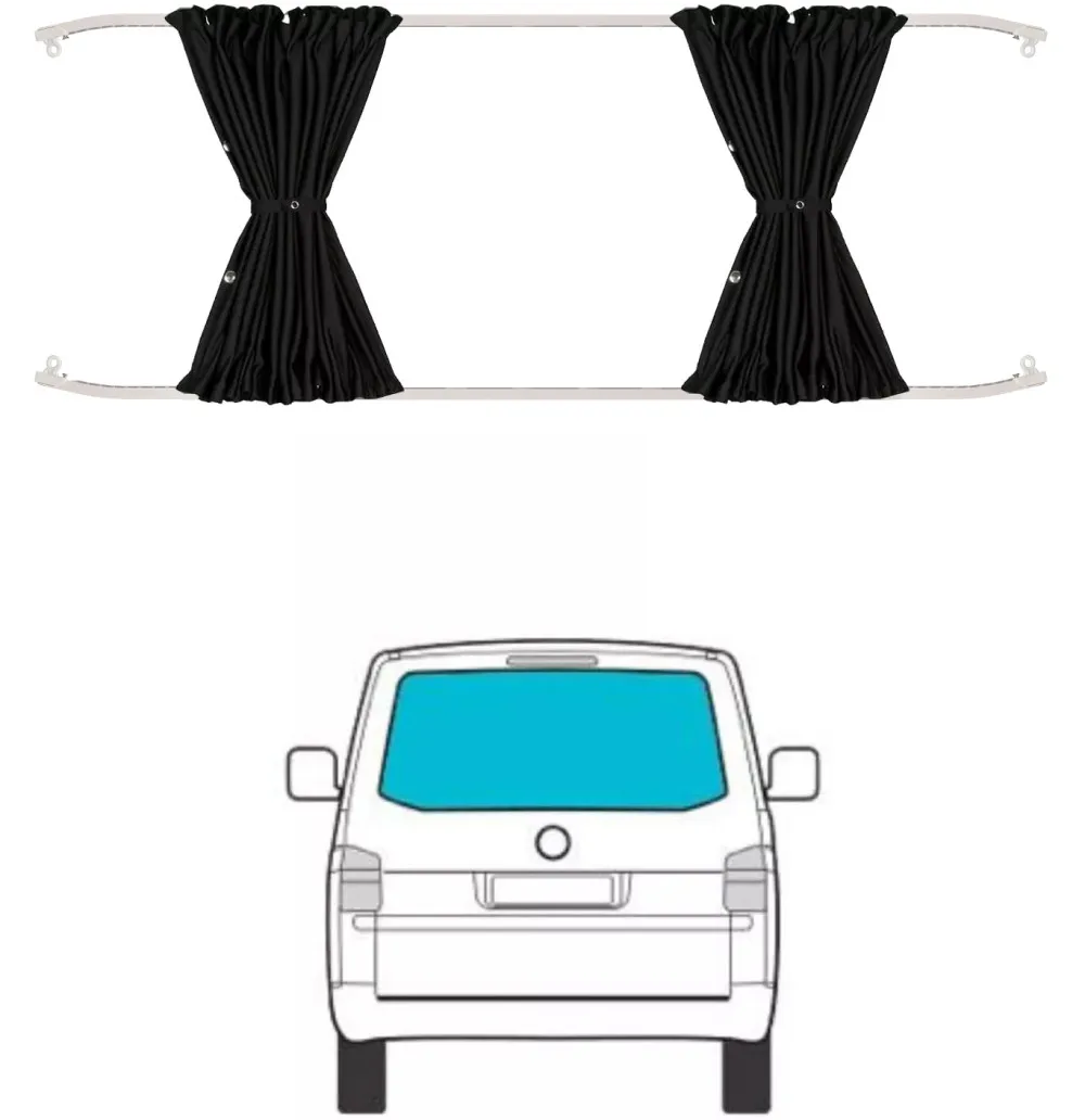 Fenstervorhang-Sets für Transporter, Sonnenschutz, Seiten- und Mitteltür, Sichtschutz, UV-Schutzvorhänge für VW Transporter T5 T6 T6.1 – Detail 7