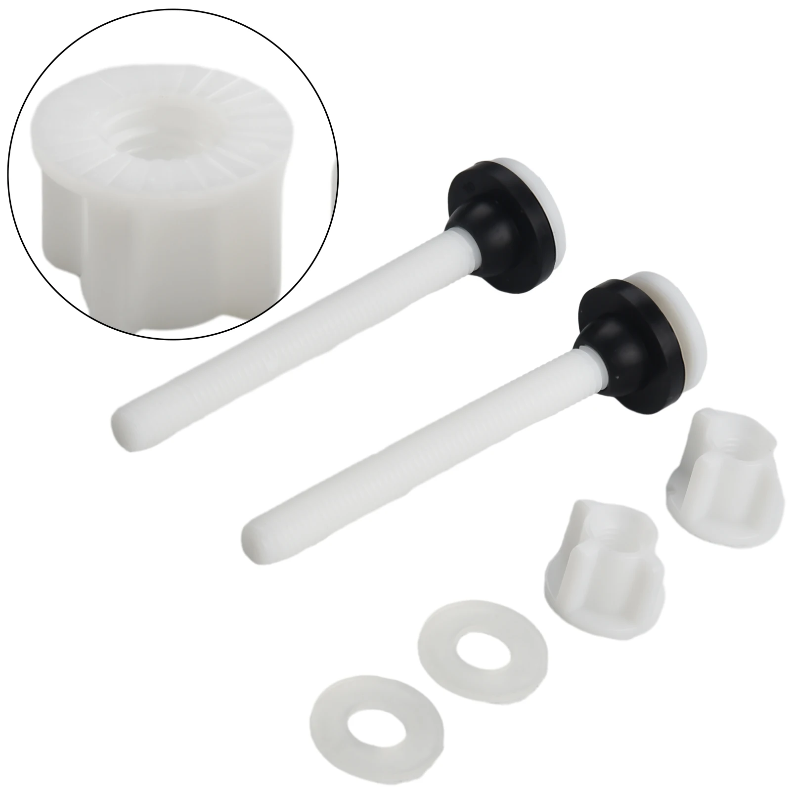 Parts Supply Useful Brand New Toilet Seat Bolts Tools Washers 2pcs Elements Nuts Plastic Replacement Rubber Sturdy