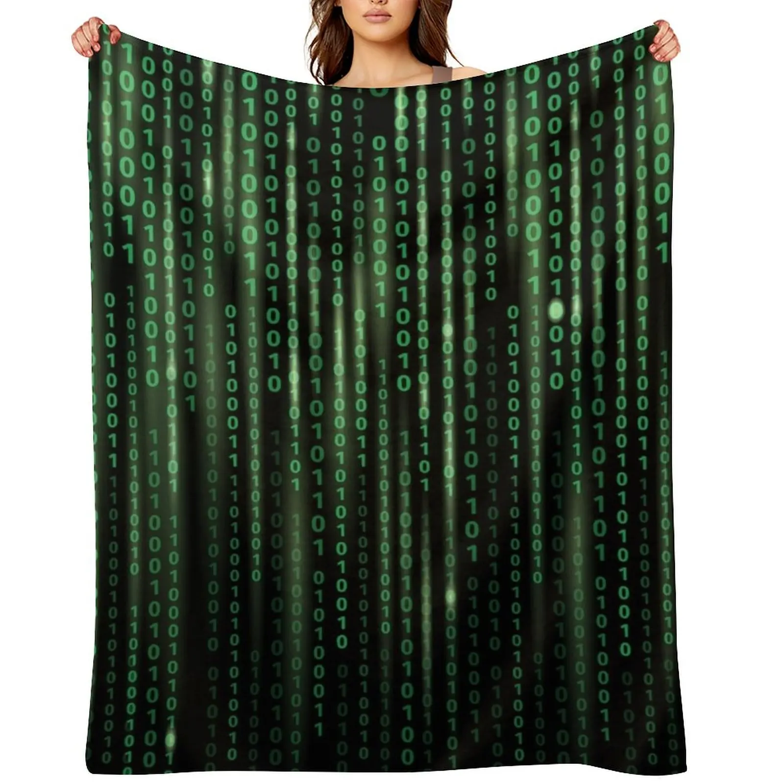 رمز ثنائي خلفية رمز مصفوفة رمي بطانية السرير المألوف لطيف منقوشة الزخارف أغطية السرير البطانيات #1