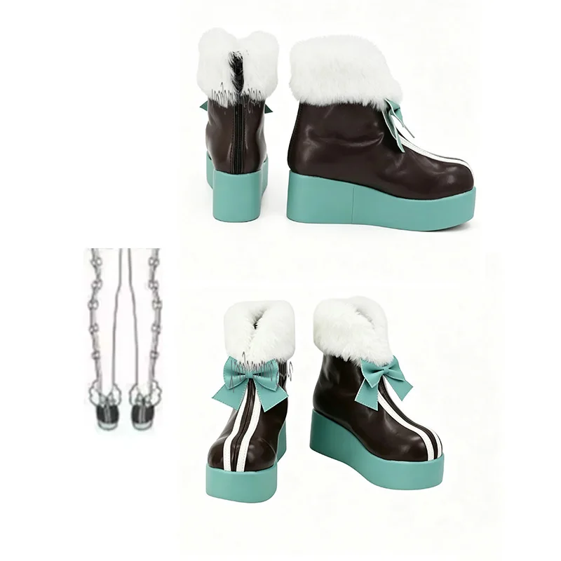 Miku 39 Birthday Rabbit Anime Cosplay Shoes Boots Halloween Carnival Props Custom Size