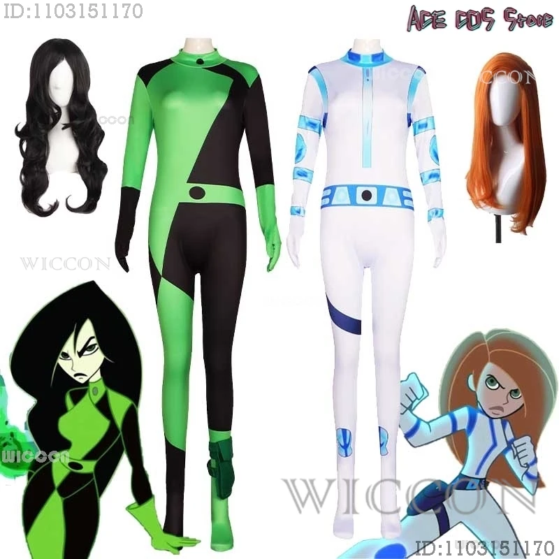 Combinaison de la série Smile Hero Anime avec perruque, anti-héros, clérose ante, uniforme de jeu de rôle, Cosplay, Otto, Kim Shego, Halloween