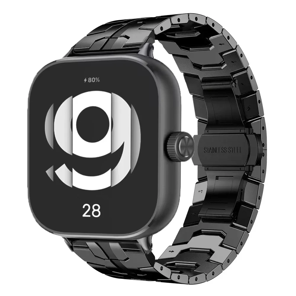 For Redmi Watch 5 4 Stainless Steel Band Business Bracelet For Xiaomi Mi Band 8/9 pro Strap Metal Wristband Accessories Correa