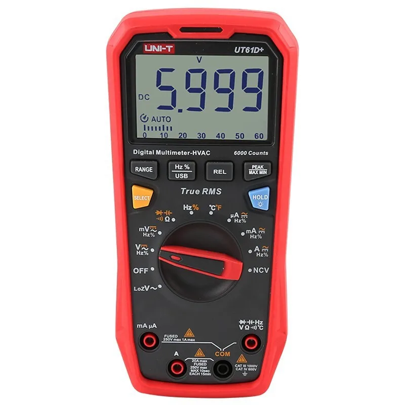 

UNI-T UT61D+automatic Range High-precision Digital Multimeter Universal Meter Electrician Meter