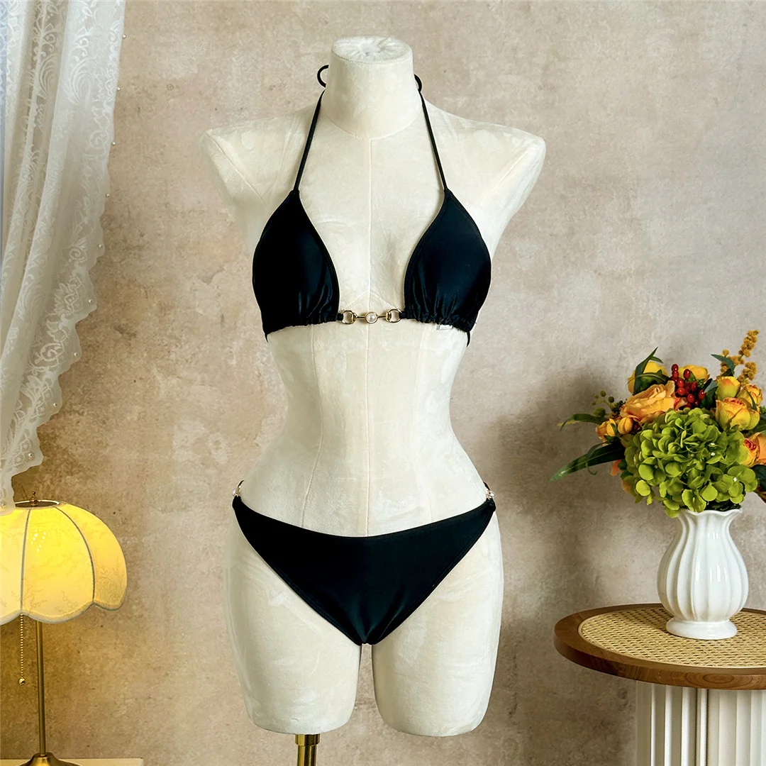 Mit langen Ärmeln, rückenfreiem Bikini, Damen-Badebekleidung, dreiteiliges Bikini-Set, Badeanzug, Badebekleidung, Schwimmbekleidung V7815 – Detail 18