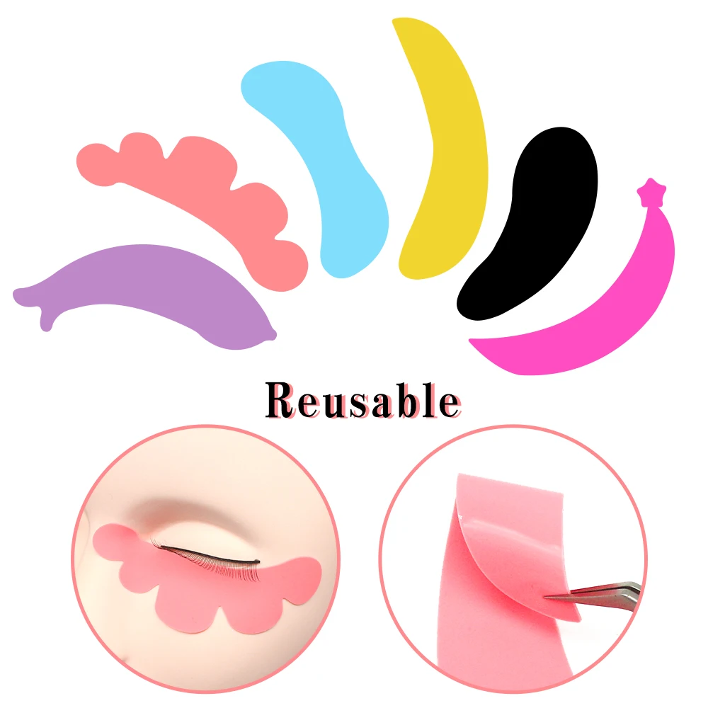 1Pair Silicone Eyelash Pad Reusable Eyelash Extension Patch Lash Extensions Makeup Under Eye Patches Lashlift Eye Pads Silicone