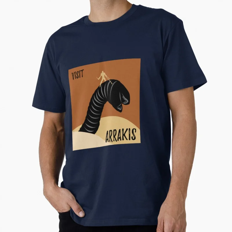 زيارة Arrakis Shai Hulud The Sandworm Dune 1103 خمر الخيال العلمي هدية تي شيرت كبير الحجم بلايز ريترو فيلم الجرافيك طباعة الملابس #5