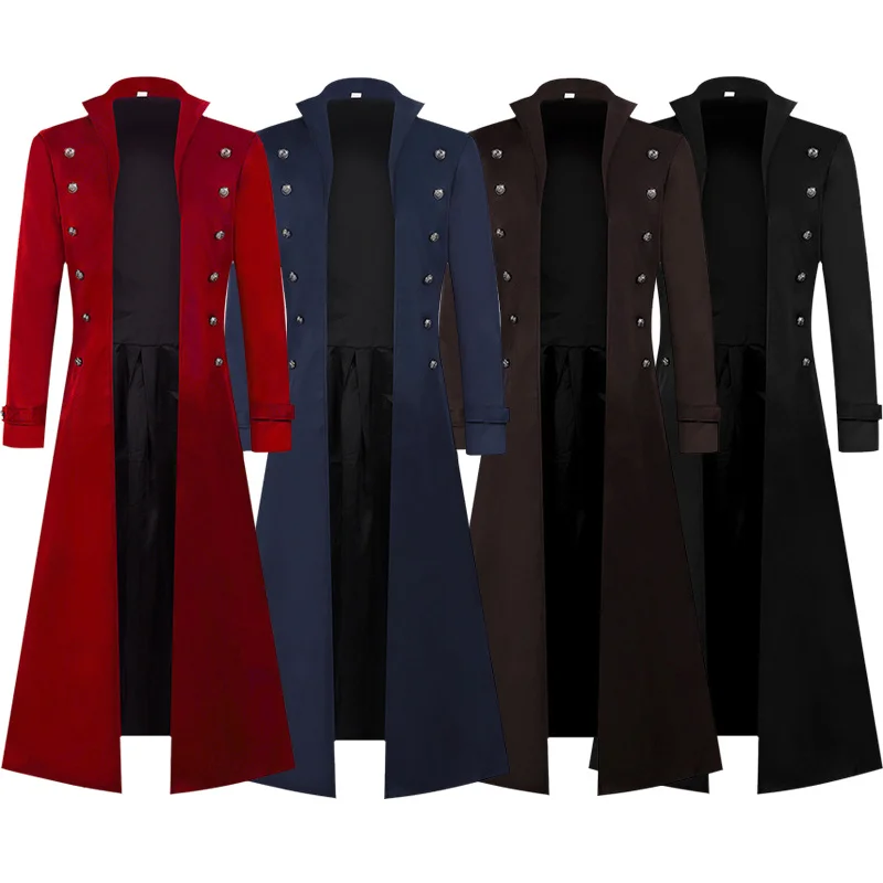 

Steampunk retro gothic coat windbreaker Victorianuniform mid era length Clothing Tailcoat