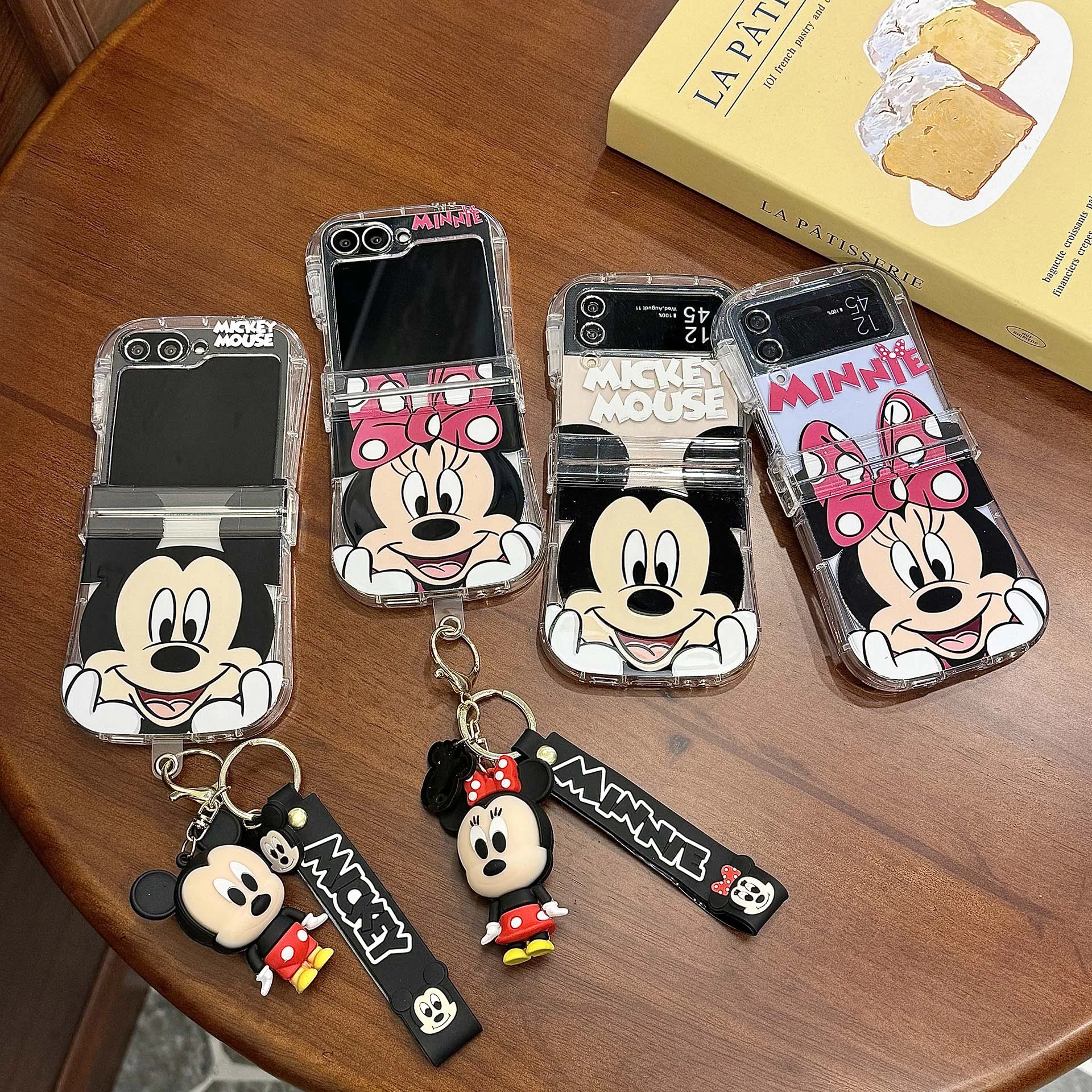 Cute Couple Style Disney Anime Mickey Minnie Mouse Cartoon Samsung Galaxy For Z Flip 3,Z Flip 4,Z Flip 5,Z Flip 6 Anti-drop Case