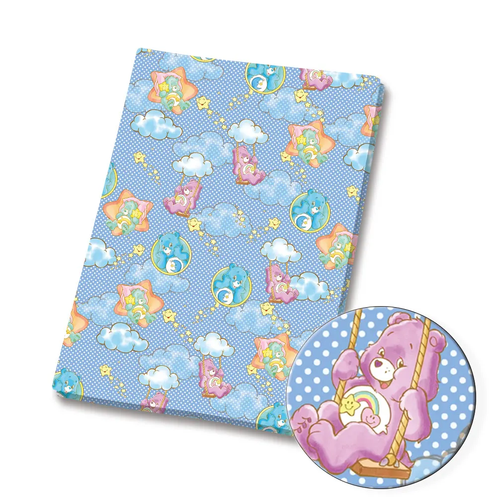 140x50CM Cartoon fabric DIY Care bears Cartoon Polyester/100Cotton/satin Fabric Patchwork Tissue Kid Sewing Doll Curtain44623 - view 5