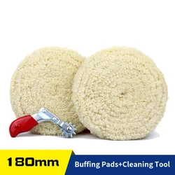 2 Set 7-inch Buffing Pads+Cleaning Tool Polishing Wheel  for Automobile Motorcycle Car Washing Machines Refrigerators Furniture