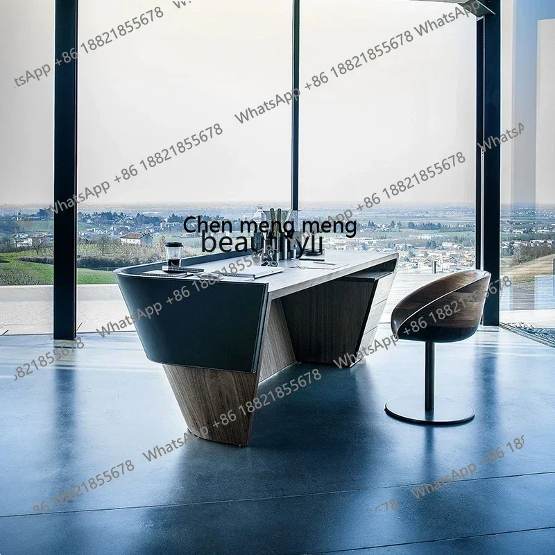 X   Office, boss table, simple modern home single person writing, high-end leadership president table