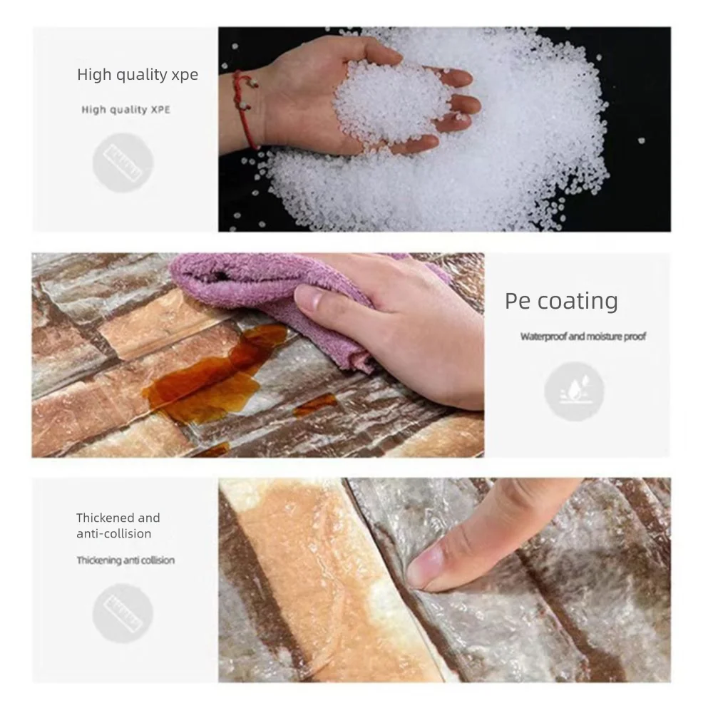 

Водостойкие 3D наклейки на кирпичную стену, самоклеящиеся обои «сделай сам», панель в стиле ретро, маслостойкая