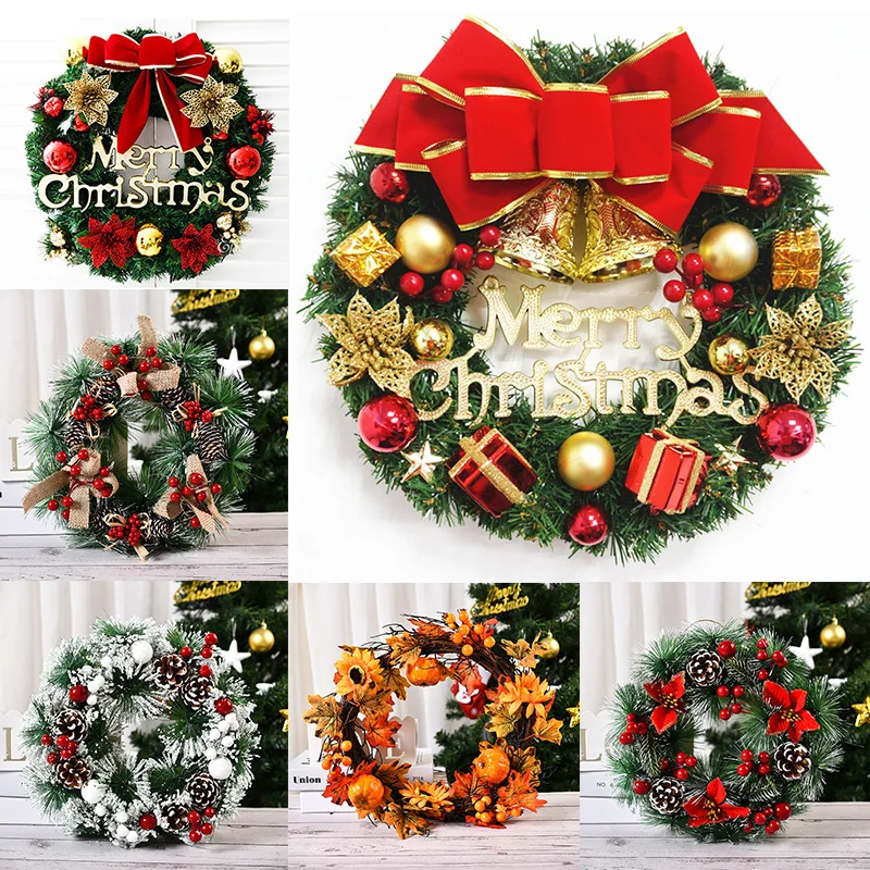 2024 christmas wreath① Christmas Ball Wreath with Bow, 2024 Red Bow Christmas