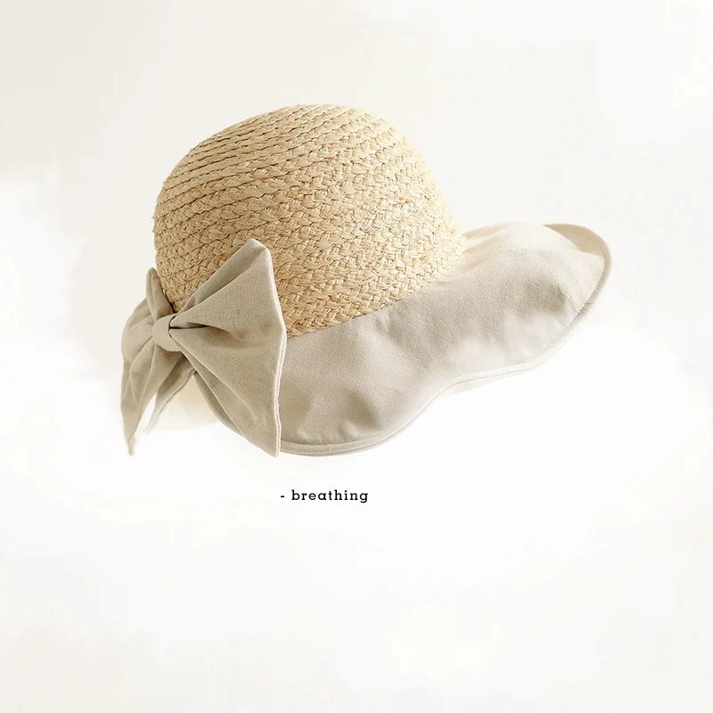 Соломенная шляпа из рафии ручной работы в стиле пэчворк, легкая складная шляпа для хранения, солнцезащитный козырек для прогулок, ледяная кепка для женщин, летняя модная пляжная панама