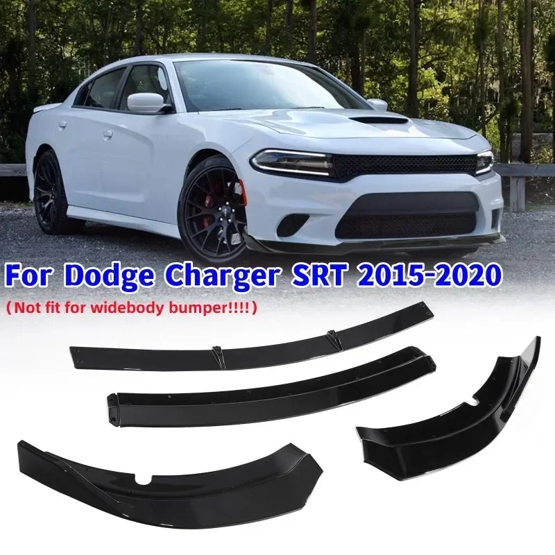 

4Pcs for Dodge Charger SRT 2015-2020 Car Front Bumper Lip Body Kit Splitter Spoiler Diffuser Protector Auto Parts Car Bumpers