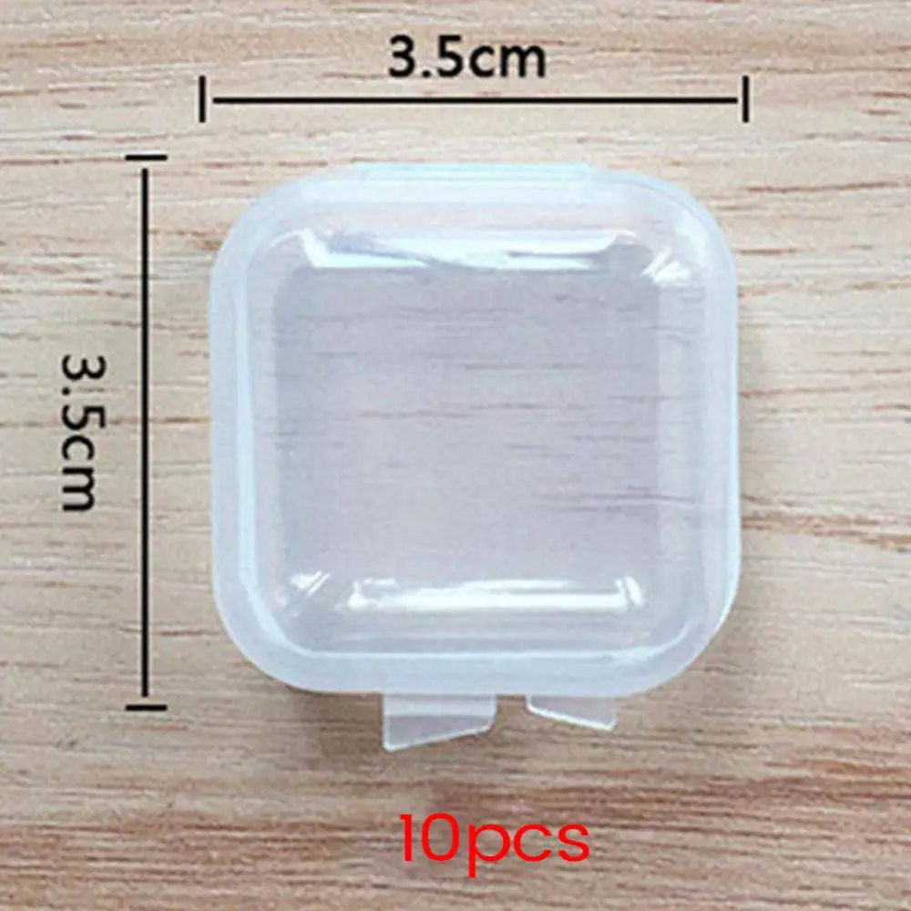 Small Boxes Square Transparent Plastic Box Jewelry Storage Case Finishing Container Packaging Storage Box for Earrings