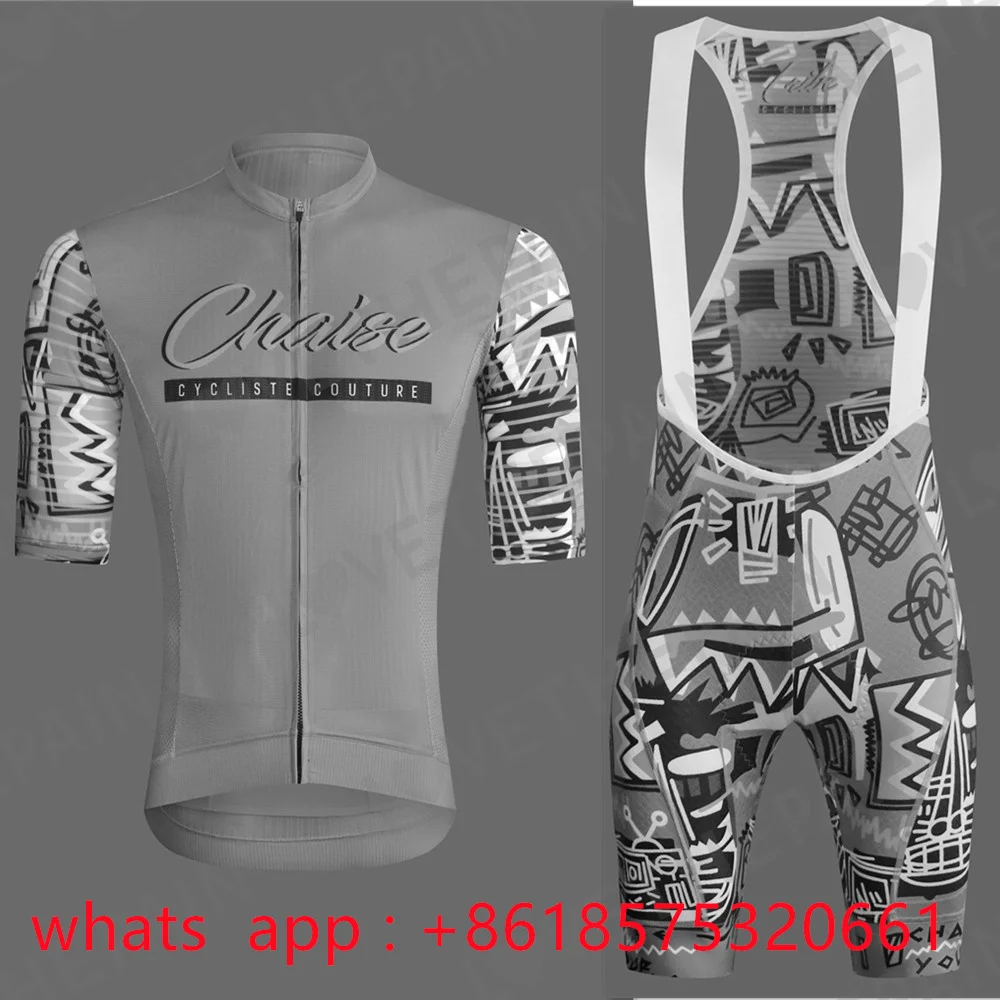 Chaise 2023 New Men\'s Cycling Jersey Bib Shorts Set Outdoor Sports Bike Racing Sportswear Team Professional Rriding Equipment