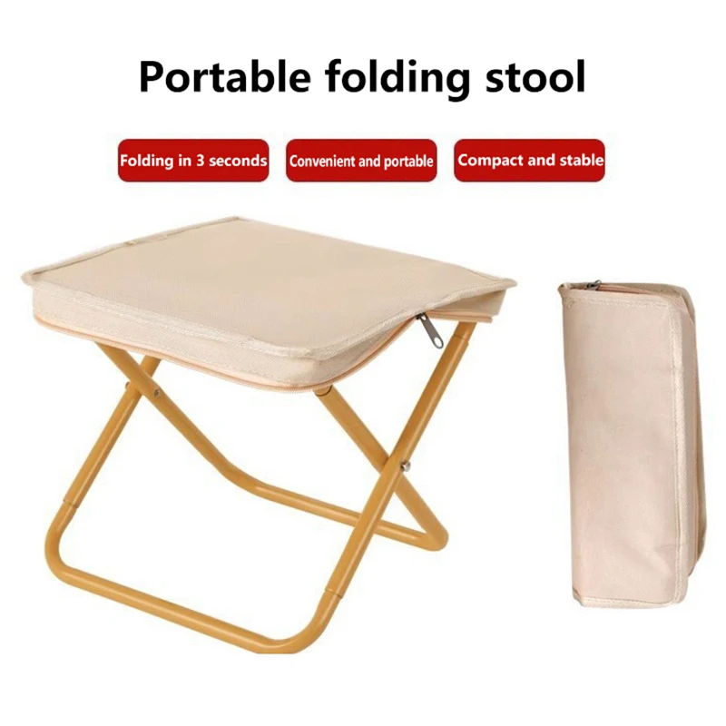 Portable Multifunctional Outdoor Picnic Camping Folding Chair Ultra Light Fishing Stool Travel Stool Fishing Accessories