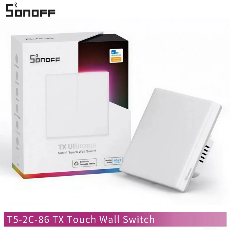 

SONOFF T5 TX Ultimate Smart Wall Switch Full Touch Access LED Light Edge Multi-Sensory Ewelink Remote Control Via Alexa Google