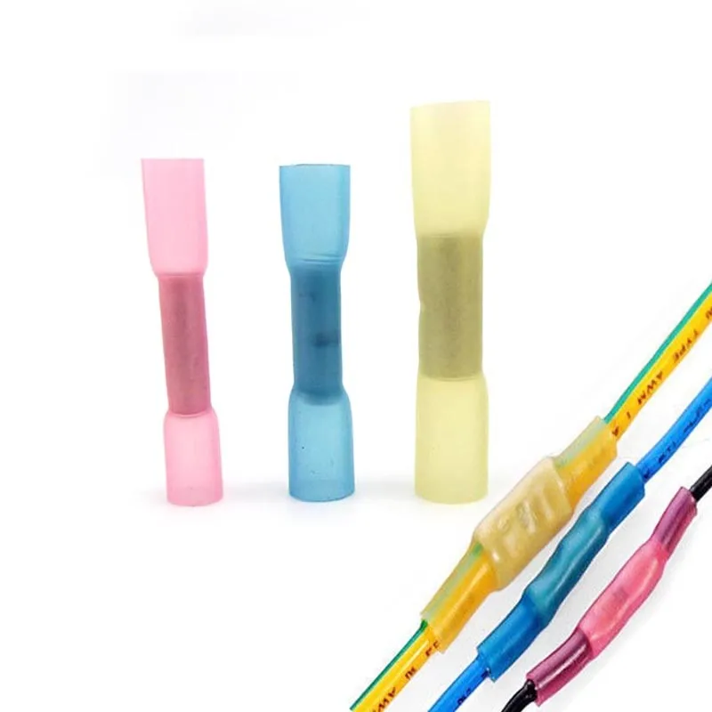 Heat Shrink tube Soldering Sleeve Terminals Insulated Waterproof Butt Connectors Electrical Wire cable Soldered Terminal A3
