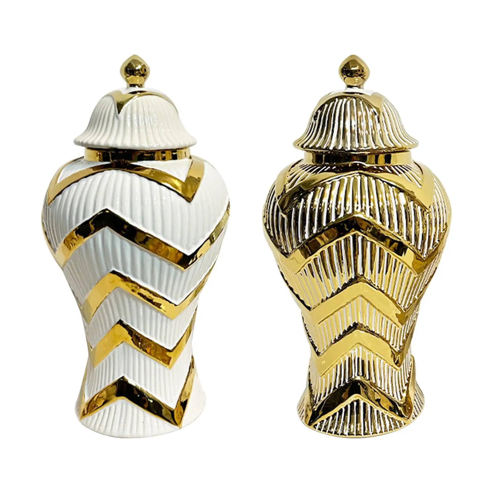 

Фарфоровая ваза, Имбирная банка высотой 42 см, Коллекционная Ручная работа с крышкой