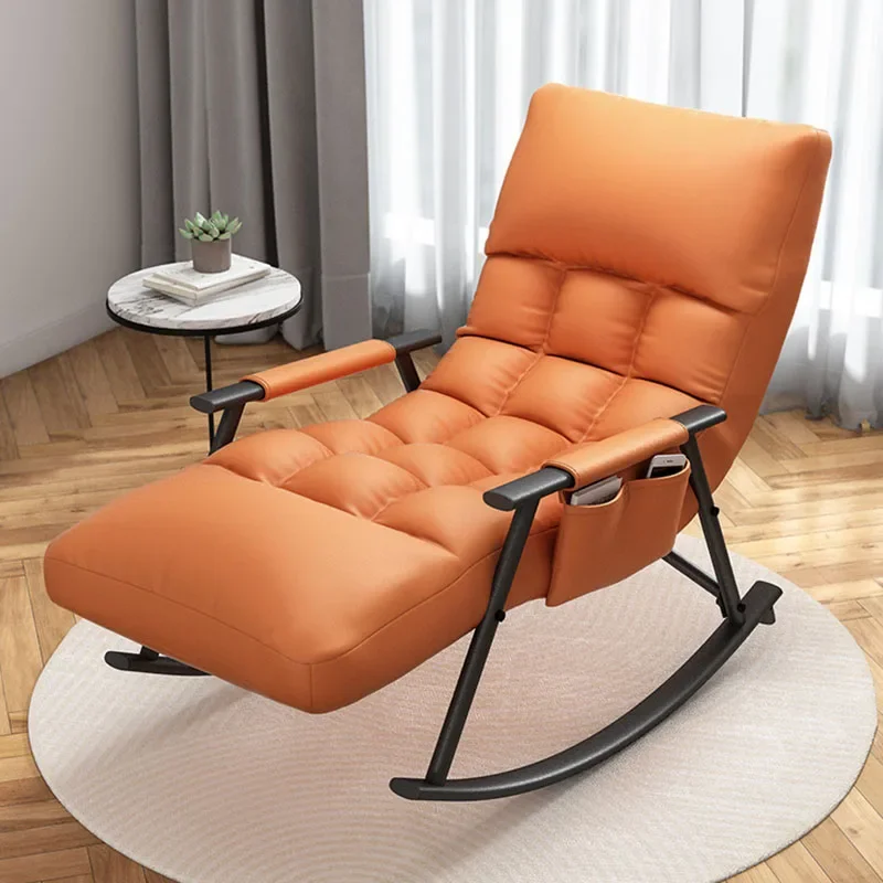 Single Luxury Elastic Recliner Sofa Fabric Design Premium Modern Reading Rocking Chair Nordic Comfy Chaises Longues Furniture