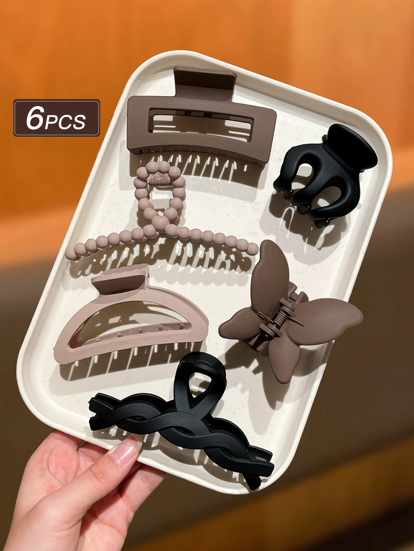 6 قطع من مشابك الشعر الرجعية العصرية والمقابض للنساء إكسسوارات الشعر متعددة الاستخدامات هدية توصية زينة شعر للسيدات #3