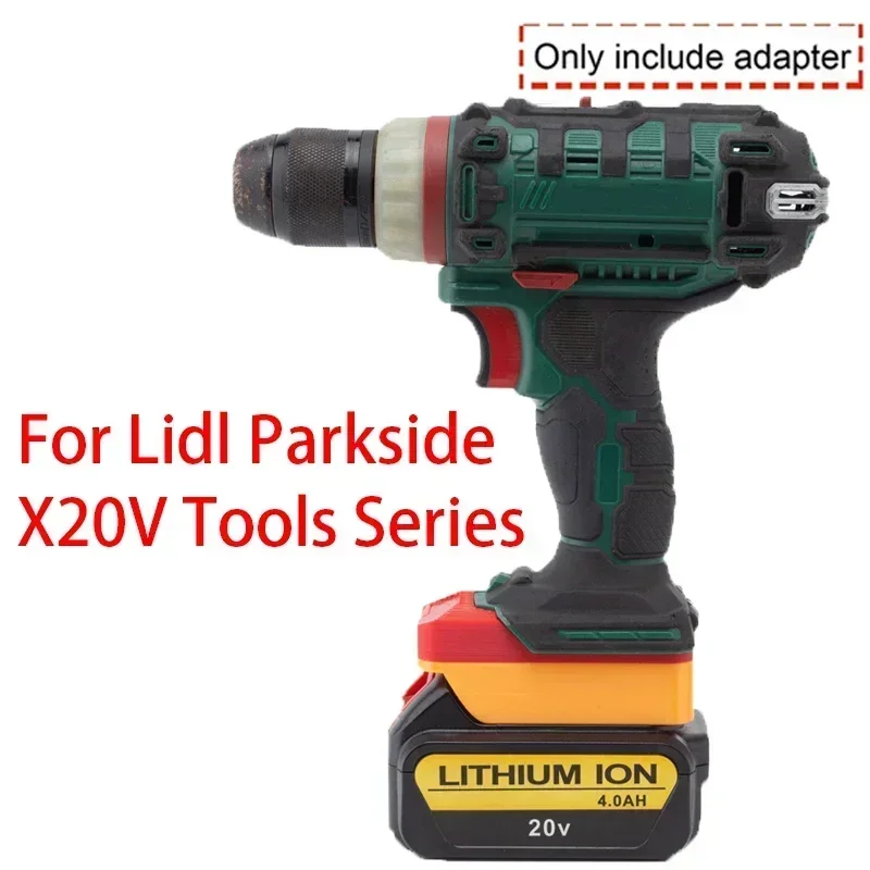 Imagem -03 - Adaptador de Bateria para Dewalt 18 20v Bateria Máxima para Lidl Parkside X20v Li-ion Ferramenta Conversor de Bateria Acessórios de Ferramenta Elétrica