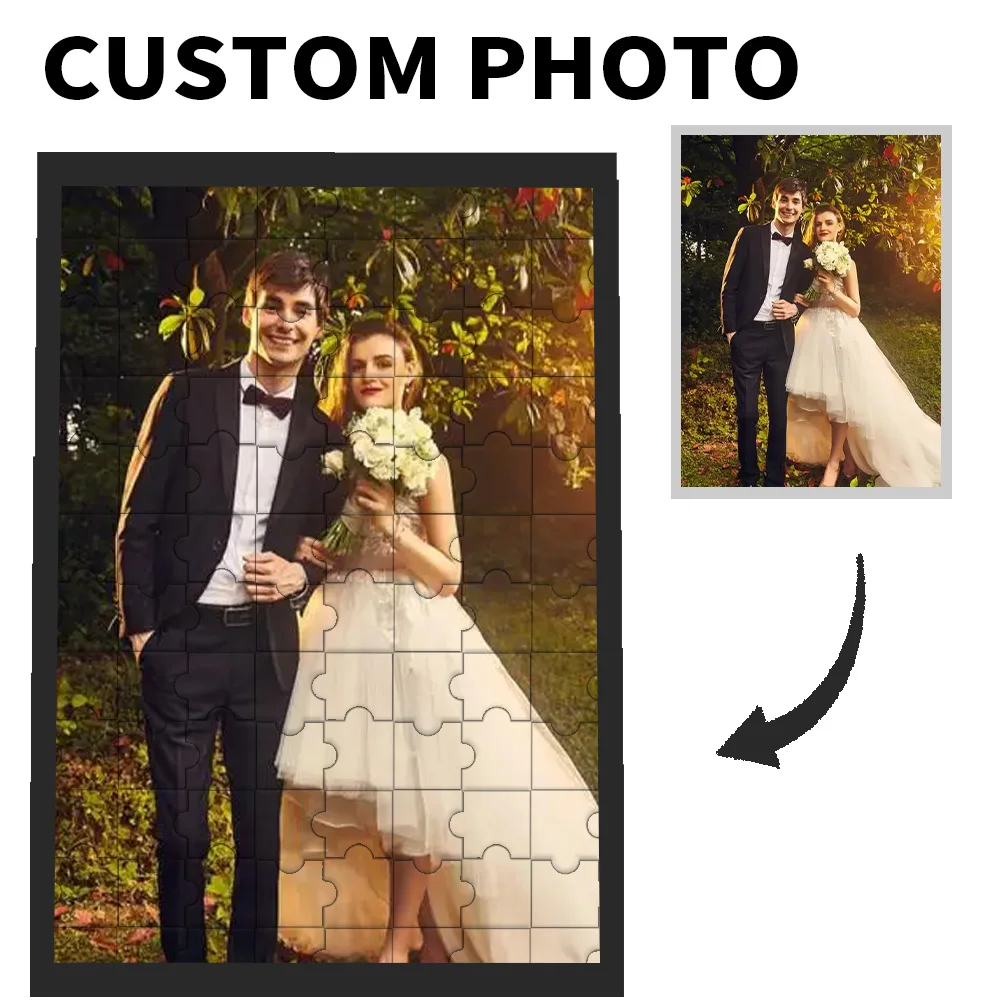 【Maßanfertigung】Gerahmte Holzpuzzles, personalisierte Abschluss-Fotopuzzles als Geschenke, personalisiert, Holzrahmen in verschiedenen Farben und Größen, Geschenke