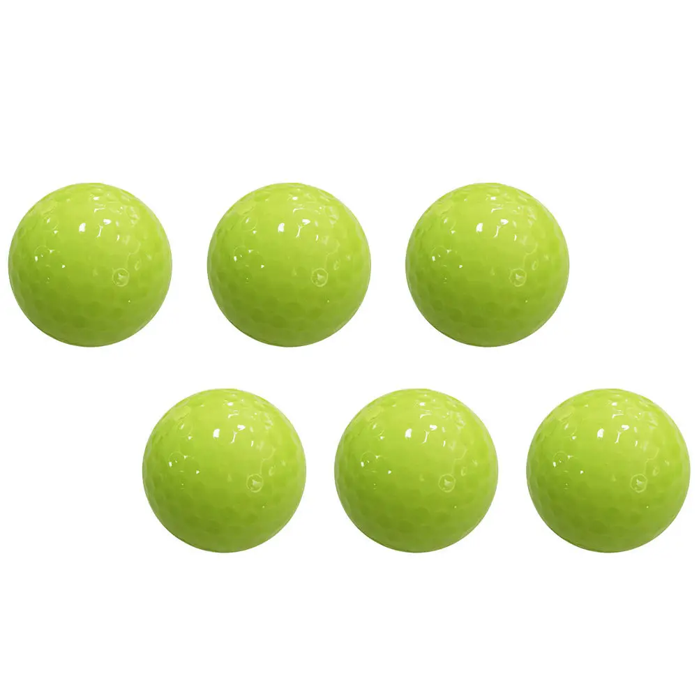 Balles lumineuses réutilisables, 6 pièces, entraînement lumineux pour le crépuscule, Golf en plein air, balle éclairée, lumineuse réutilisable